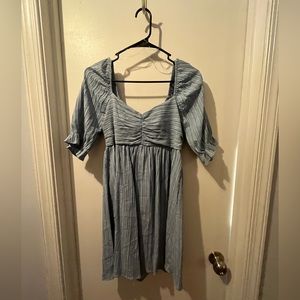 Blue babydoll tie dress